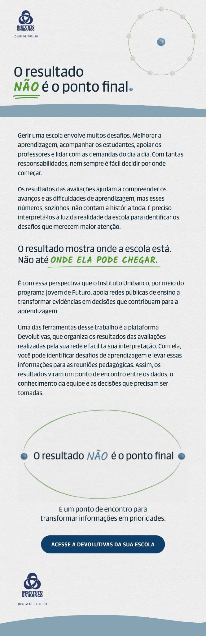 E-mail para gestores, opção 1.